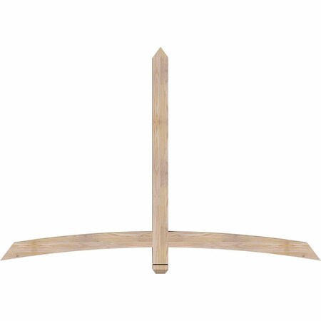 Ekena Millwork Bellingham Smooth Timber Gable Bracket, Douglas Fir, 72"W x 48"H x 3 1/2"D x 3 1/2"F, 16/12 Pitch GBW072X48X0404BEL00SDF